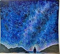 Looking at the Night Sky  ~ Blank Notecard ~ Amy Dawn Kotel