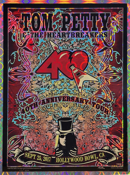 Tom Petty and The Heartbreakers, 40th Anniversary Tour ~ Hollywood Bowl, Los Angeles, CA ~ Sept 25, 2017 ~ Limited Numbered Edition