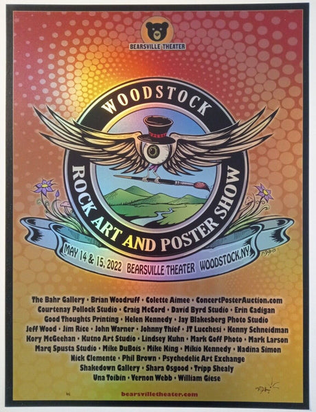 Woodstock Rock and Poster Show 2022 - Bearsville Theater, Woodstock, NY Artist Edition