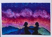 Women Under a Purple Sky ~ Blank Notecard ~ Amy Dawn Kotel