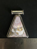 Gently Worn Pink-ish Ocean Jasper Set in Sterling Silver Pendant